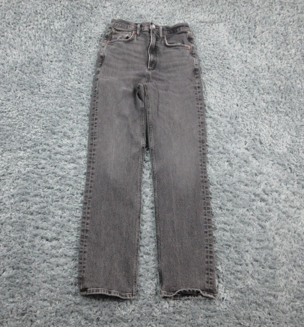 AGOLDE Stovepipe Jeans Womens 25 High Rise Straight Denim Organic Cotton 24x28*